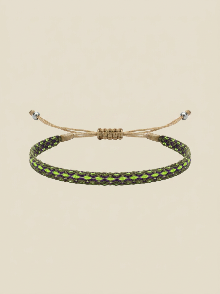 Seaweed Green Woven Bracelet