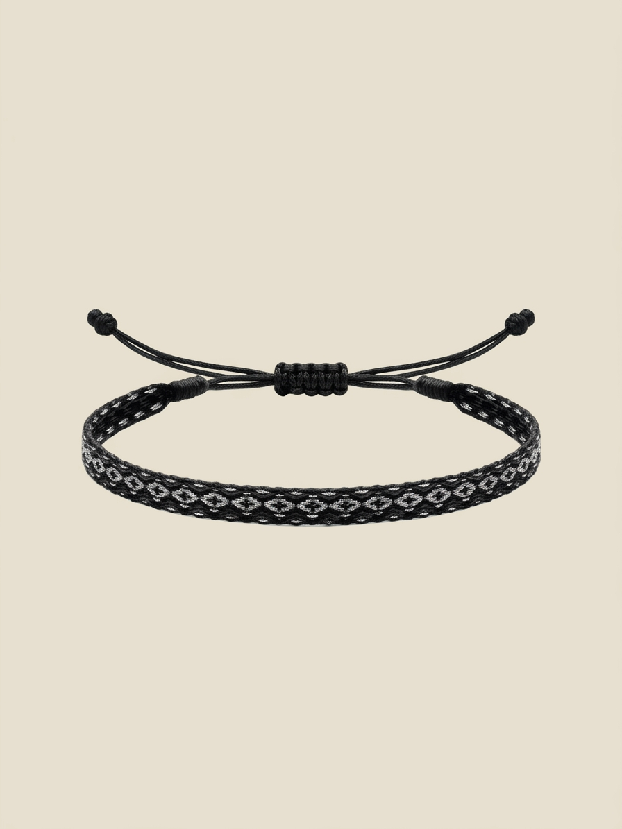 Night Black Woven Bracelet