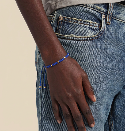 Night Blue Bead Bracelet
