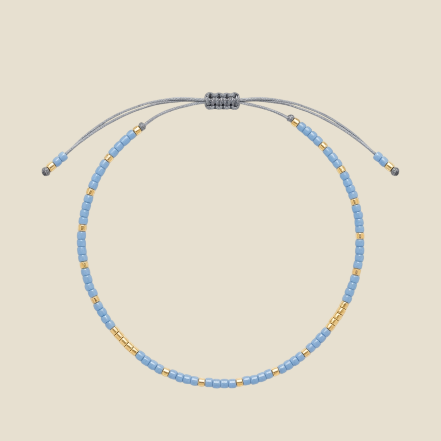 Misty Teal Bead Bracelet